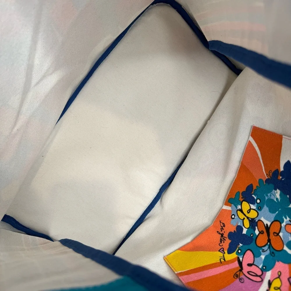 Brighton Power of Love Tote Colorful Canvas Tote Double Handles NWOT